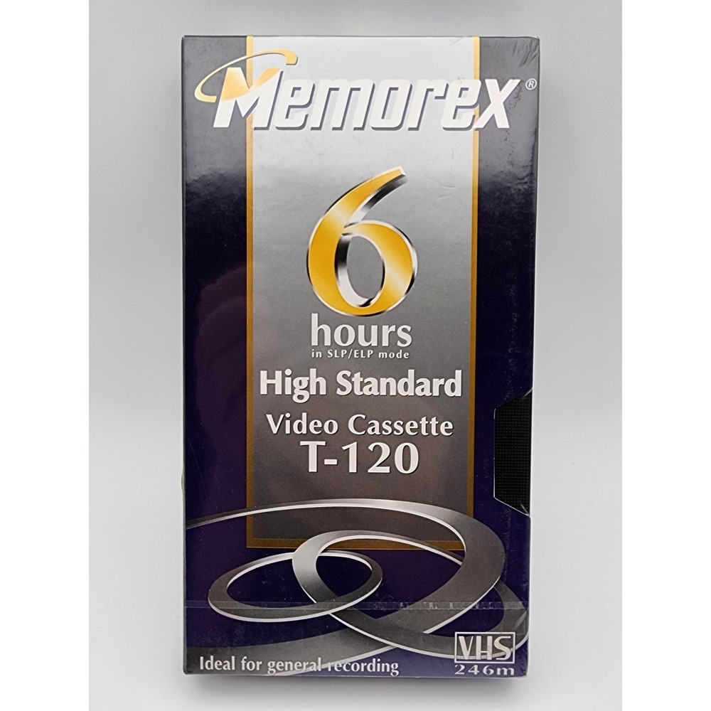 Memorex High Standard T-120‎ SEALED Blank VHS Video Tapes 6 Hours